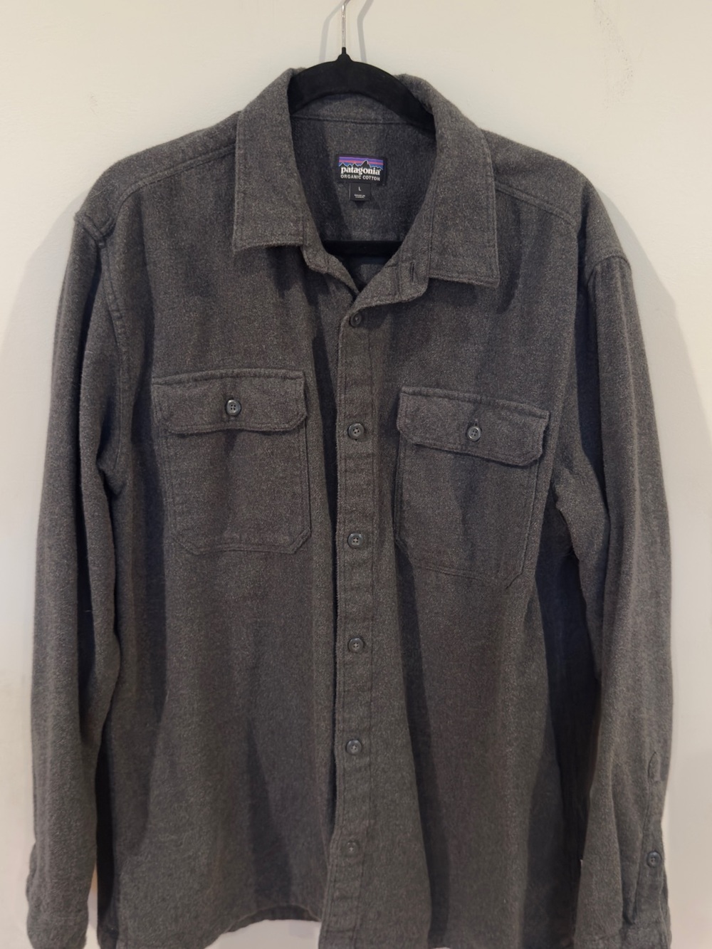 Patagonia Men's Gray Fleece Button-Down Shirt